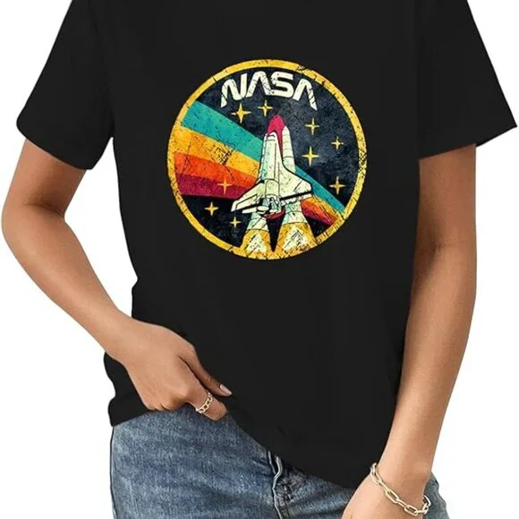 Women Vintage Space Shuttle Graphic T-Shirt (S-XL) - Picture 2 of 15